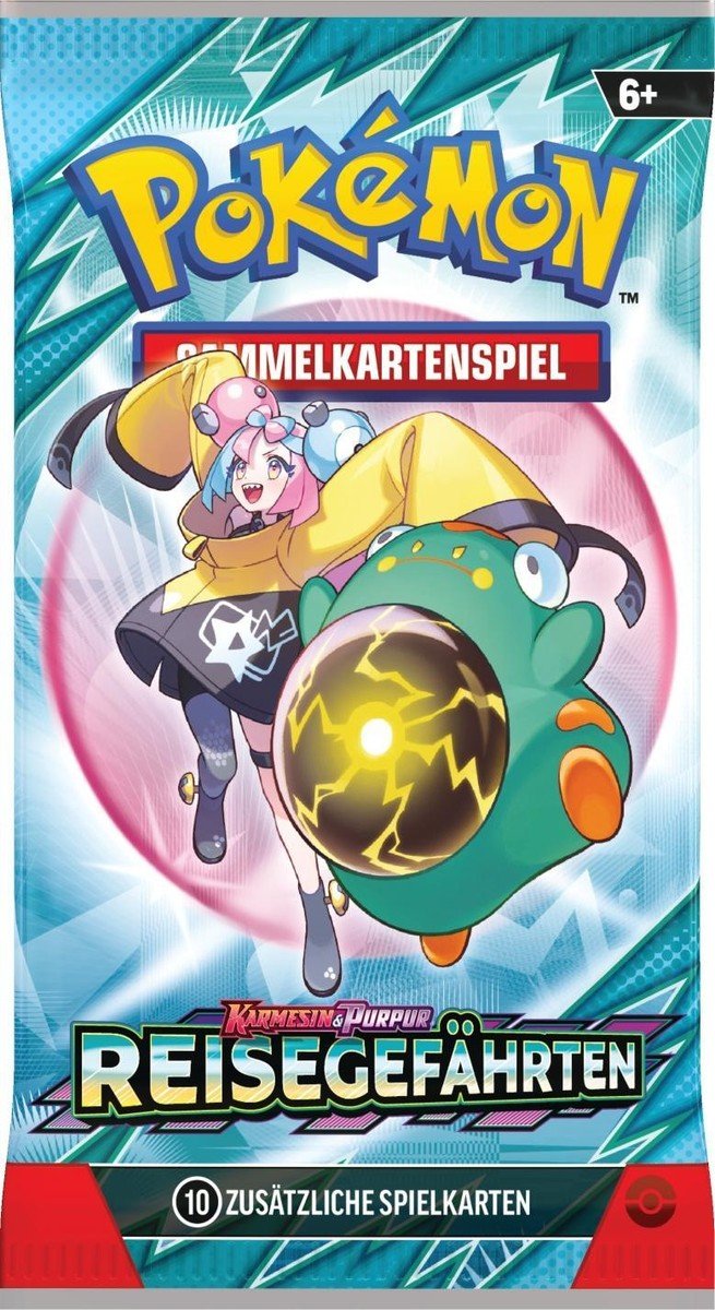 okemon Karmesin und Purpur Reisegefährten Booster deutsch mit Elektro Pokemon Artwork Sammelkarten TCG Pack