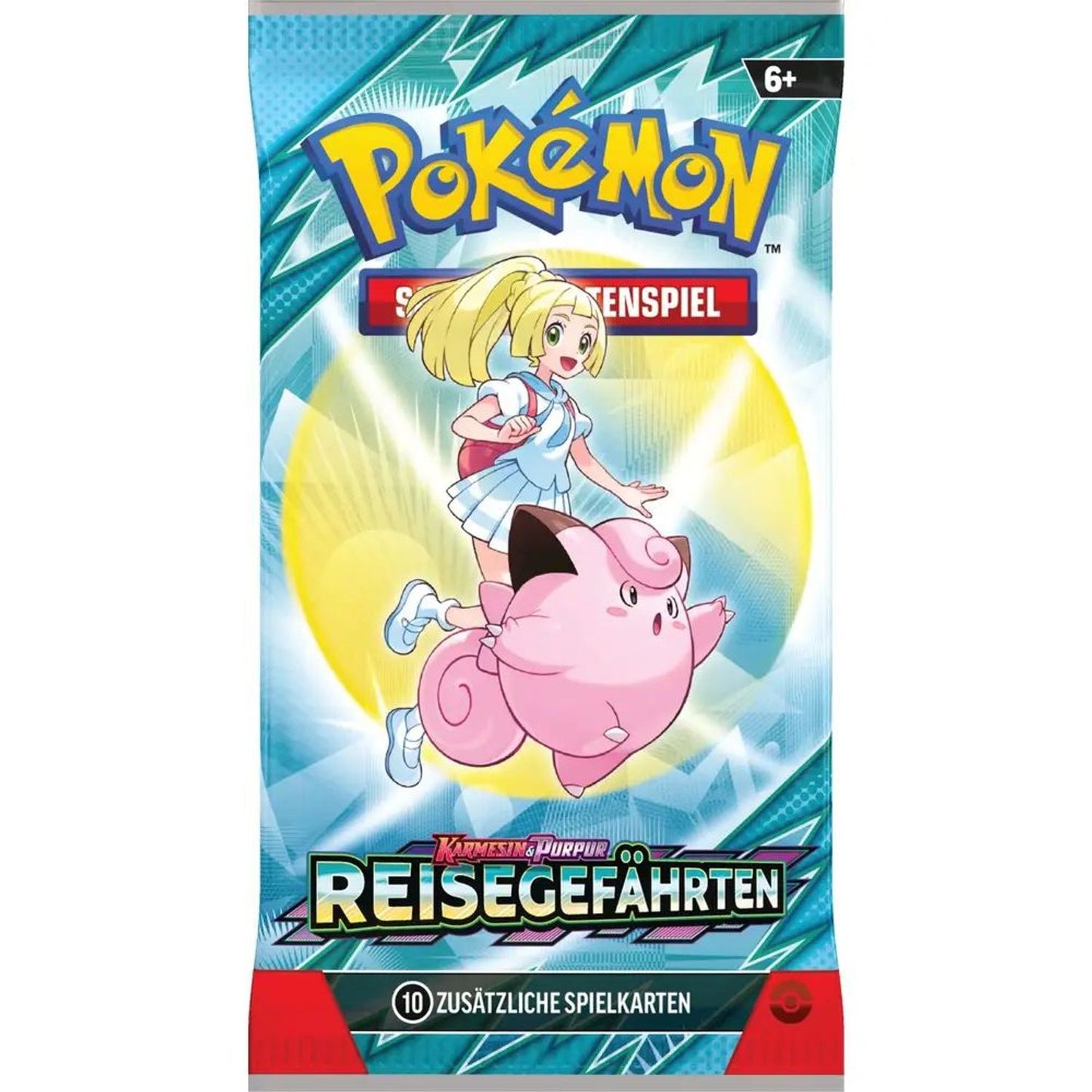 Pokemon Karmesin und Purpur Reisegefährten Booster Pack deutsch mit Piepi Artwork offizielles Pokemon Sammelkartenspiel TCG