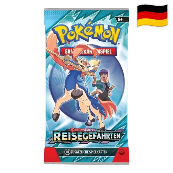Pokemon Karmesin und Purpur Reisegefährten Booster deutsch mit Zacian Artwork offizielles Pokemon Sammelkartenspiel TCG