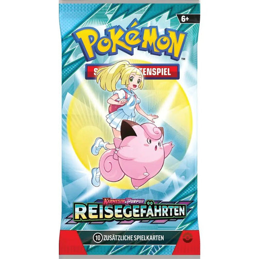 Pokemon Karmesin und Purpur Reisegefährten Booster Pack deutsch mit Piepi Artwork offizielles Pokemon Sammelkartenspiel TCG