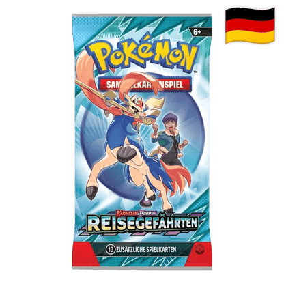 Pokemon Karmesin und Purpur Reisegefährten Booster deutsch mit Zacian Artwork offizielles Pokemon Sammelkartenspiel TCG
