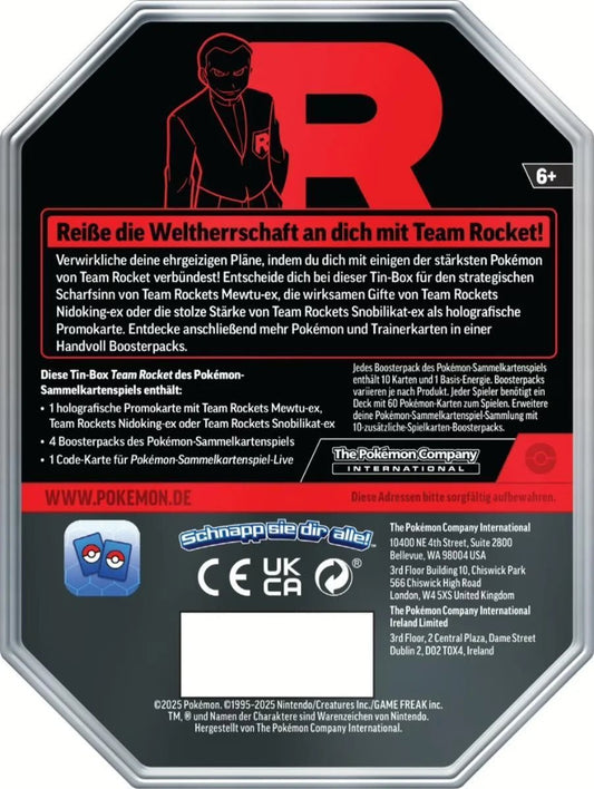 Tin-Box Mewtu-ex Team Rocket Pokémon Trading Card Game